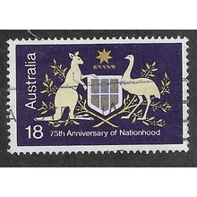 AUS 1975 18c '75TH ANN OF NATIONHOOD' FINE USED (EBID52-083)