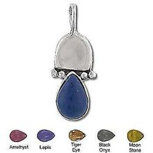 Sterling Silver Hand-Made Genuine Stone Pendants