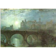 Art J.M.W. TURNER Alnwick Castle Postcard (Medici 1907)