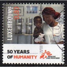 Luxembourg 2021 50th Anniversary of Médecins Sans Frontières €0.80 Used