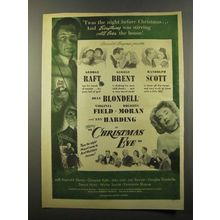 1947 Christmas Eve Movie Ad - George Raft