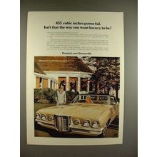 1970 Pontiac Bonneville Car Ad - 455 Cubic Inches