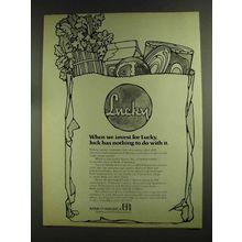 1972 Bank of America Ad - We Invest for Lucky