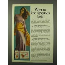 1972 Carnation Slender Ad - Want to Lose 4 Pounds Fast