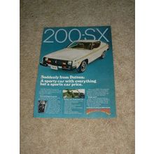 1977 Datsun 200-SX Car Ad, Sporty Car with Everything!!