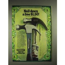 1977 Stanley Hammer Ad - Nail Down a Free $1.50