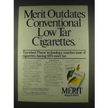 1978 Merit Cigarettes Ad - Outdates Low Tar Cigarettes