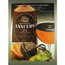 1978 Lancers Rubeo Wine Ad - Brings Out the Beauty