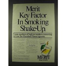 1978 Merit Cigarettes Ad - Key Factor in Shake-up