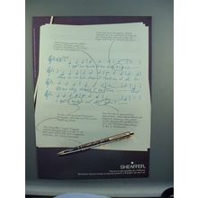 1987 Sheaffer's Laque Filligree Classic Fountain Pen Ad