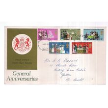 GENERAL ANNIVERSARIES, April, 1970.. FDC. first day cover stamps