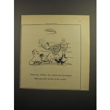 1952 American Airlines Advertisement - Boxing Cartoon