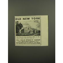 1953 The Old Print Shop Ad - Old New York
