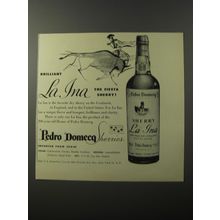 1953 Pedro Domecq La Ina Sherry Advertisement