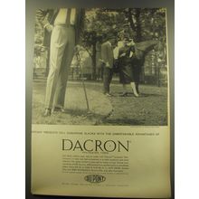 1959 Du Pont Dacron Ad - Tiffany presents fall gabardine slacks