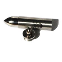 Stainless Steel Stash Poison Bullet Pendant Screws Opens and Closes