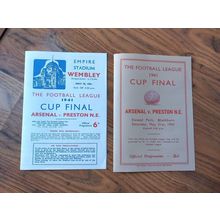 1941 Football League War Cup Final AND Replay - Arsenal v Preston. Reproductions