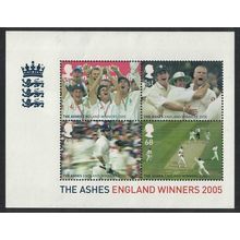 Great Britain England's Ashes Cricket Victory MS FV£4.66 2005 MNH SG#MS2573