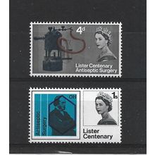 GB.Centenary Lister's Discovery Antiseptic set of 2.Phosphor Issue.M/M.Jul25