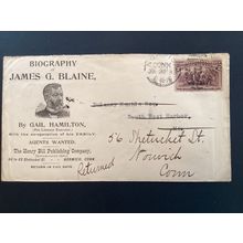 ICOLLECTZONE #230 James G Blaine Advertising Cover Return to Sender A100