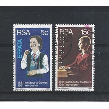 SouthAfrica.Centenary of Institutes for Deaf and Blind set of 2.Fine Used.Sep25a