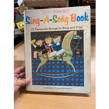 1966 "MY FIRST SING-A-SONG BOOK" 71 SONGS ILLUSTRATED HUGE HARDBACK BOOK (P6)