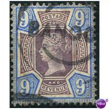1887 SG209 9d Dull Purple/Blue Fine-Usd