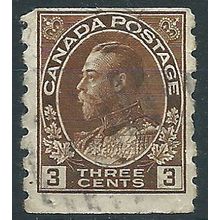 Canada 1918 SG224 3c Brown IMPERF x Perf 8 Good/Fine Used .. ..