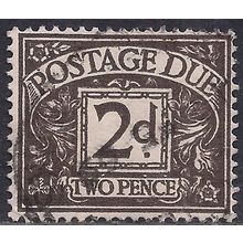 GB 1959 QE2 2d Agate Postage Due used Wmk 179 SG D59 ( 57 )