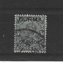 Burma.O1 3p Slate.Fine Used.Jul25c