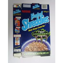 Nestle Shreddies 1998 GODZILLA Empty Cereal Box 500g Box only