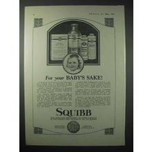 1923 Squibb Medicine Ad - For Your Baby's Sake