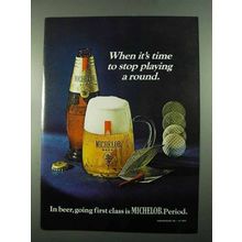 1969 Michelob Beer Ad - Time To Stop Playing a Round