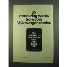 1969 Volkswagen Used Cars Ad - 35 Reassuring Words