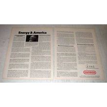 1972 Conoco Oil Ad - Energy & America