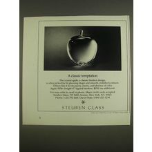 1985 Steuben Glass Ad - Apple 7874s - A Classic Temptation