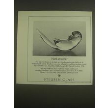 1985 Steuben Glass Ad - Sea Otter 8368s - Hard at Work?