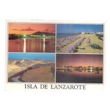 LANZAROTE, ISLAS CANARIA, SPAIN used postcard 1994 postmark multiview =