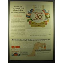 1941 Van Camp's Foods Ad - Van Camp's 80th Anniversary Ever Finer Foods
