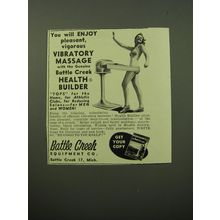 1950 Battle Creek Health Builder Vibratory Massage Ad - You will enjoy