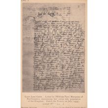 Lady Jane Grey Letter To William Parr Northampton Old Exhibit Postcard