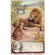 Gotthold Lessing Printed Signed Bendorps Cocoa Drink Postcard Antique Trade Card