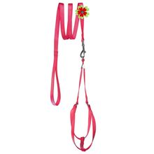 Step-In Nylon Harness + Optional Flower Leash - G16-19"- Red