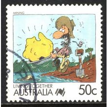 AUSTRALIA 1988: LIVING TOGETHER - 50c MINING USED (G4)