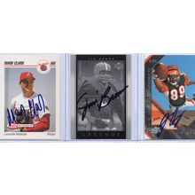 Autographed 3 Card Lot with Jim Brown Signed