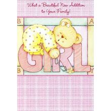 What A Beautiful New Addition... - New Baby Girl Greeting Card - 4420