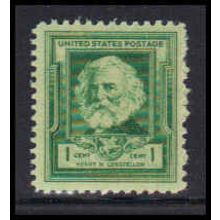 864 1c Henry Longfellow Fine MNH KA2553