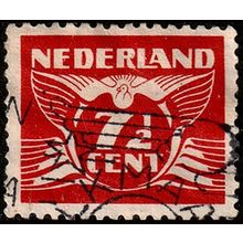 Netherlands 1941 Numeral 7 1/2c Used Stamp Wings Bird