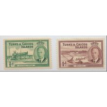 Turks and Caicos Islands Stamps Scott #105 To 106, Mint Never Hinged