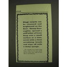 1903 Ivory Soap Ad - Dingy Carpets Can Be Cleansed